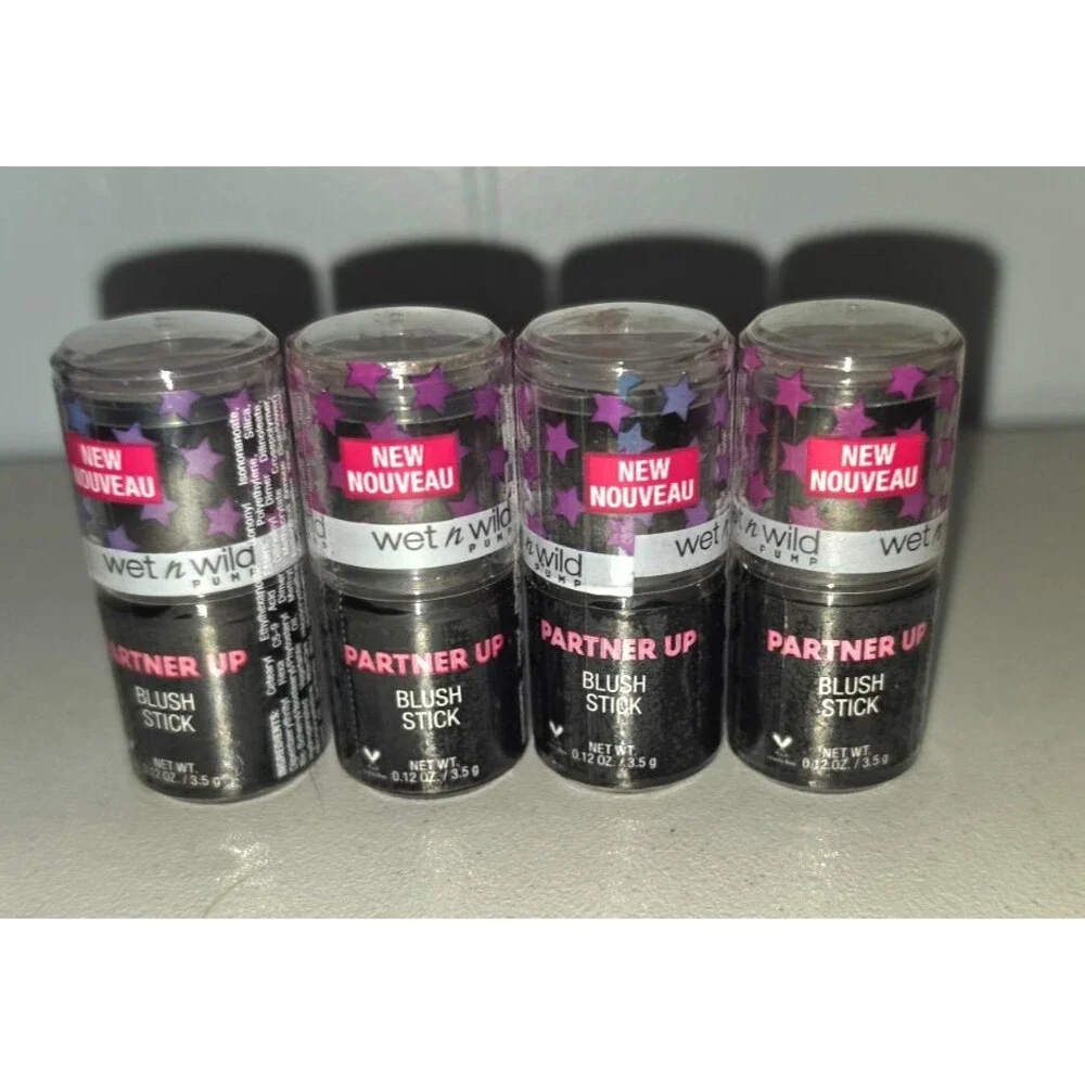 4 Wet N Wild Pump Partner Up Blush Stick 129A Major Flush NEW SEALED